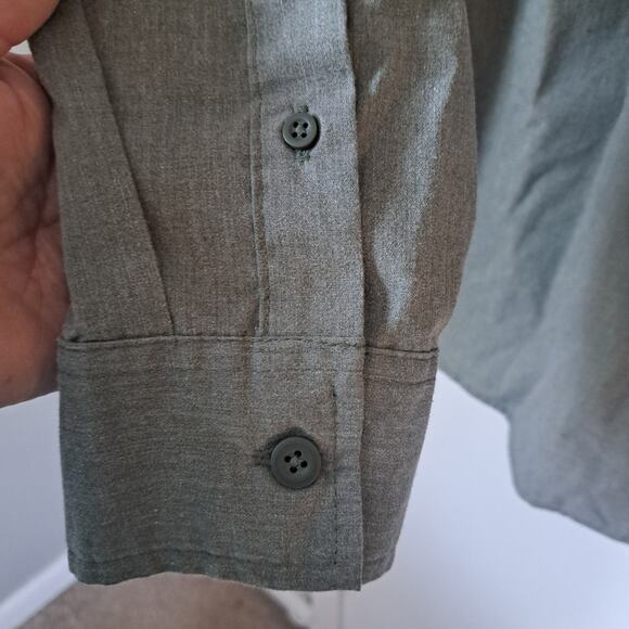 Wrangler Relaxed Fit Long Sleeve Woven Shirt Olive Night Heather Men's Large - Picture 5 of 8